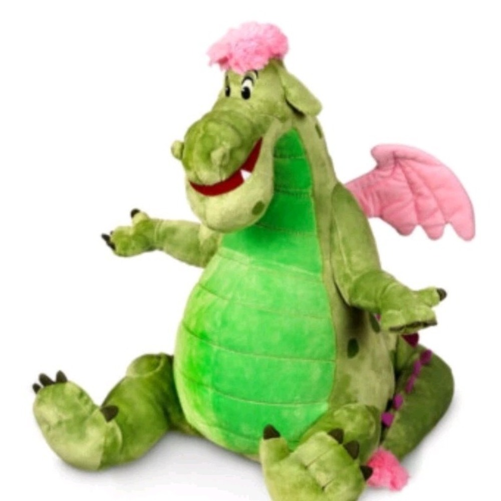 Disney Store Elliot Pete's Dragon Plush Stuffed Animal Green Pink Collectible